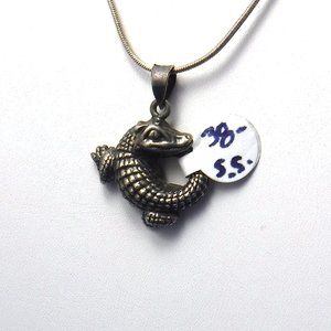 Alligator Pendant, Sterling Silver, 7g